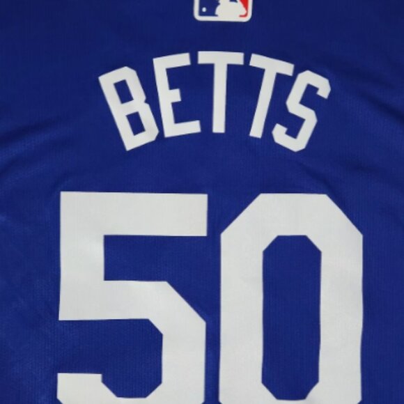 Dodgers Mookie Betts Alternate Blue  Jersey - Picture 4 of 4